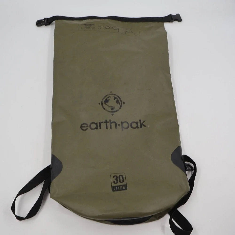 Earth Pak Dry Bag Backpack Unisex 30L Olive Green Waterproof Roll Top Hiking